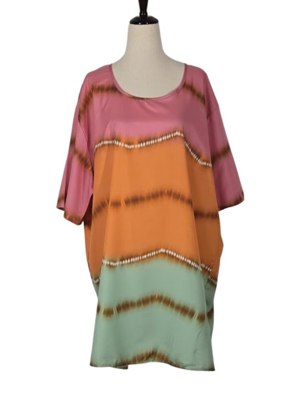LULLA Collection by Binya One Size Tie Dye Swim Cover Up Beach Tunic Dress EUC